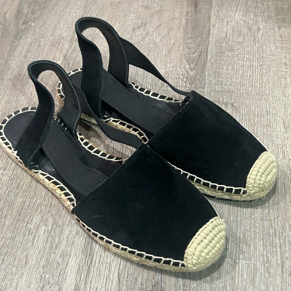 New? Women’s Botkier New York 7.5 Hemp Black Suede Velvet Sandal Moccasin Shoe
